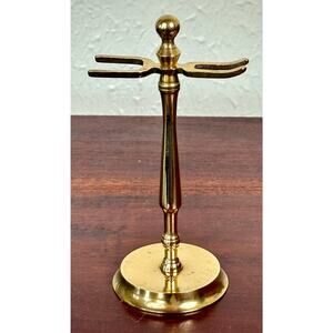 Vintage Brass Shaving Stand Razor Brush Holder Bathroom Vanity